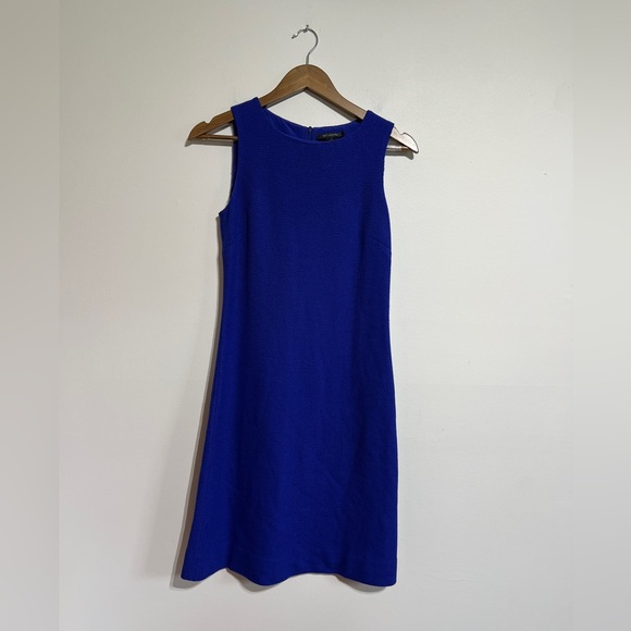 St. John Collection Royal Blue Wool Dress and Jacket - Picture 2 of 12